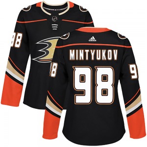 Women's Authentic Anaheim Ducks Pavel Mintyukov Black Home Official Adidas Jersey