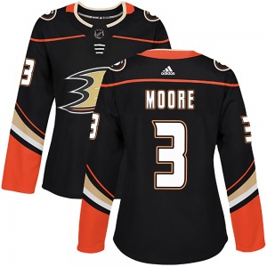 Women's Authentic Anaheim Ducks Ian Moore Black Home Official Adidas Jersey
