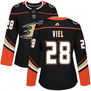 Women's Authentic Anaheim Ducks Jeffrey Viel Black Home Official Adidas Jersey