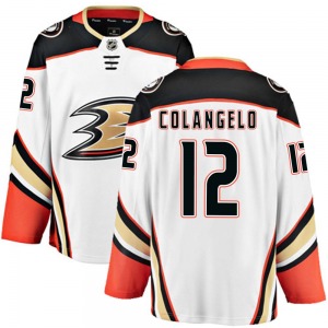 Adult Breakaway Anaheim Ducks Sam Colangelo White Away Official Fanatics Branded Jersey