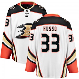 Adult Breakaway Anaheim Ducks Ville Husso White Away Official Fanatics Branded Jersey