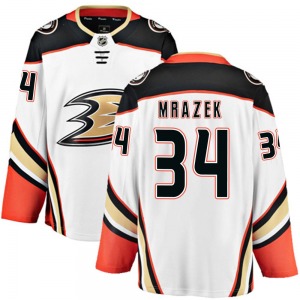 Adult Breakaway Anaheim Ducks Petr Mrazek White Away Official Fanatics Branded Jersey