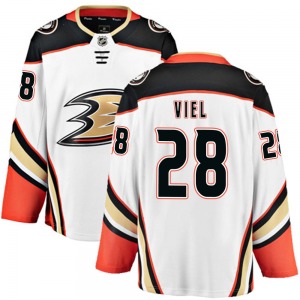 Adult Breakaway Anaheim Ducks Jeffrey Viel White Away Official Fanatics Branded Jersey