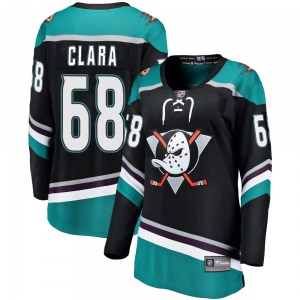 Women's Breakaway Anaheim Ducks Damian Clara Black Alternate Official Fanatics Branded Jersey