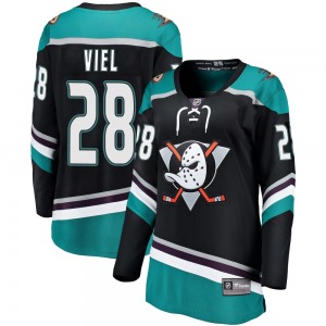 Women's Breakaway Anaheim Ducks Jeffrey Viel Black Alternate Official Fanatics Branded Jersey
