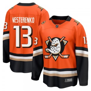 Adult Breakaway Anaheim Ducks Nikita Nesterenko Orange Home Official Fanatics Jersey