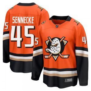 Adult Breakaway Anaheim Ducks Beckett Sennecke Orange Home Official Fanatics Jersey