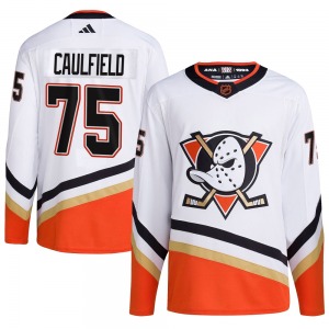 Youth Authentic Anaheim Ducks Judd Caulfield White Reverse Retro 2.0 Official Adidas Jersey