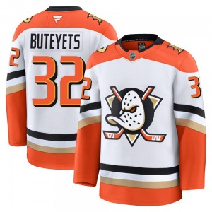 Adult Premium Anaheim Ducks Vyacheslav Buteyets White Edition 2025 Away Official Fanatics Jersey