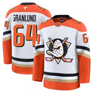 Adult Premium Anaheim Ducks Mikael Granlund White Edition 2025 Away Official Fanatics Jersey