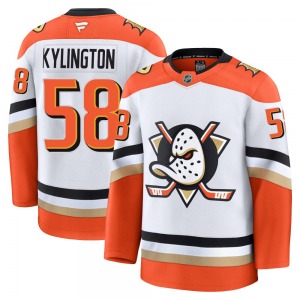 Adult Premium Anaheim Ducks Oliver Kylington White Edition 2025 Away Official Fanatics Jersey