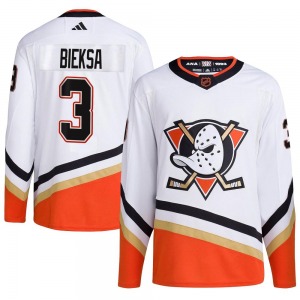 Adult Authentic Anaheim Ducks Kevin Bieksa White Reverse Retro 2.0 Official Adidas Jersey