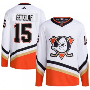 Adult Authentic Anaheim Ducks Ryan Getzlaf White Reverse Retro 2.0 Official Adidas Jersey