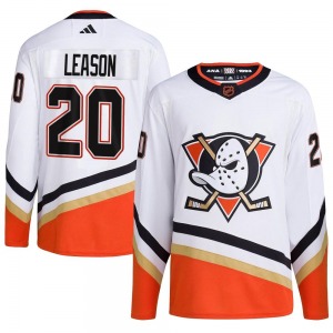 Adult Authentic Anaheim Ducks Brett Leason White Reverse Retro 2.0 Official Adidas Jersey