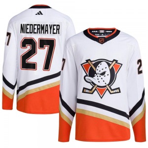 Adult Authentic Anaheim Ducks Scott Niedermayer White Reverse Retro 2.0 Official Adidas Jersey