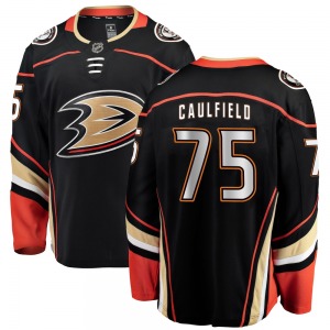Youth Breakaway Anaheim Ducks Judd Caulfield Black Home Official Fanatics Branded Jersey