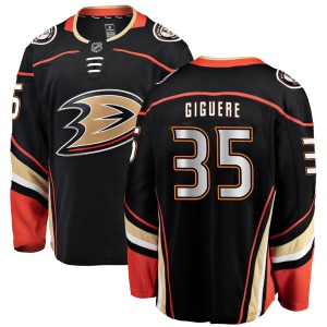 Youth Authentic Anaheim Ducks Jean-Sebastien Giguere Black Home Official Fanatics Branded Jersey