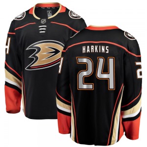 Youth Breakaway Anaheim Ducks Jansen Harkins Black Home Official Fanatics Branded Jersey