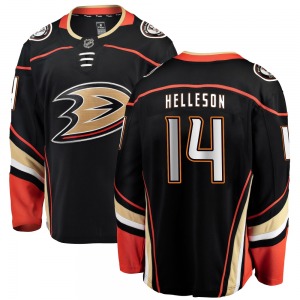 Youth Breakaway Anaheim Ducks Drew Helleson Black Home Official Fanatics Branded Jersey