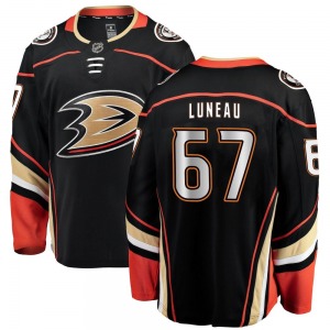 Youth Breakaway Anaheim Ducks Tristan Luneau Black Home Official Fanatics Branded Jersey