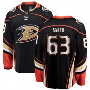 Youth Breakaway Anaheim Ducks Konnor Smith Black Home Official Fanatics Branded Jersey