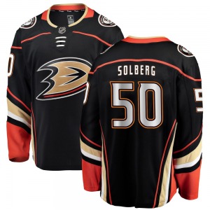 Youth Breakaway Anaheim Ducks Stian Solberg Black Home Official Fanatics Branded Jersey