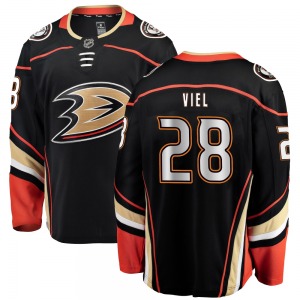 Youth Breakaway Anaheim Ducks Jeffrey Viel Black Home Official Fanatics Branded Jersey