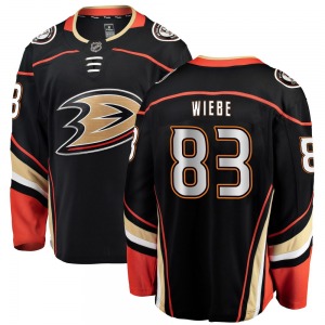 Youth Breakaway Anaheim Ducks Jaxsen Wiebe Black Home Official Fanatics Branded Jersey