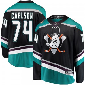 Youth Breakaway Anaheim Ducks John Carlson Black Alternate Official Fanatics Branded Jersey