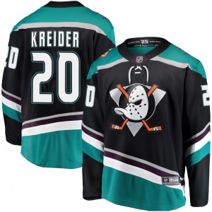 Youth Breakaway Anaheim Ducks Chris Kreider Black Alternate Official Fanatics Branded Jersey