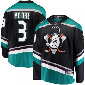 Youth Breakaway Anaheim Ducks Ian Moore Black Alternate Official Fanatics Branded Jersey