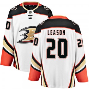 Youth Breakaway Anaheim Ducks Brett Leason White Away Official Fanatics Branded Jersey