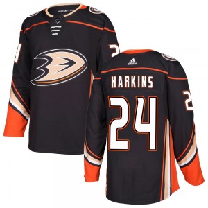 Adult Authentic Anaheim Ducks Jansen Harkins Black Home Official Adidas Jersey