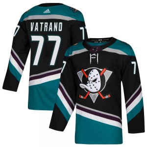 Adult Authentic Anaheim Ducks Frank Vatrano Black Teal Alternate Official Adidas Jersey